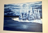 Hiver bleu lune - Paysages